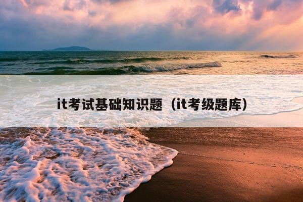 it考试基础知识题（it考级题库）