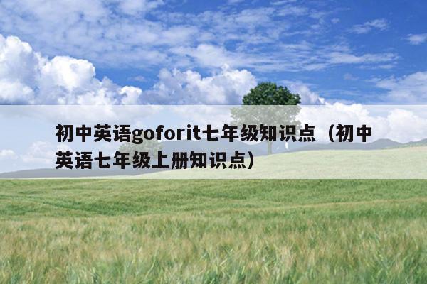 初中英语goforit七年级知识点（初中英语七年级上册知识点）
