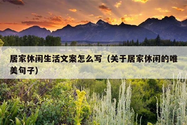 居家休闲生活文案怎么写（关于居家休闲的唯美句子）